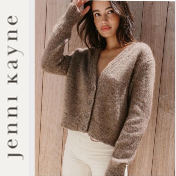 JENNI KAYNE  Boyfriend Cardigan in Driftwood - Picture 1 of 9